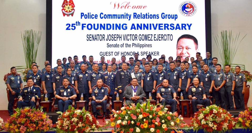 Sen. JV As the Guest of Honor for the 25th Anniversary of the PNP-Police Community Relations Group