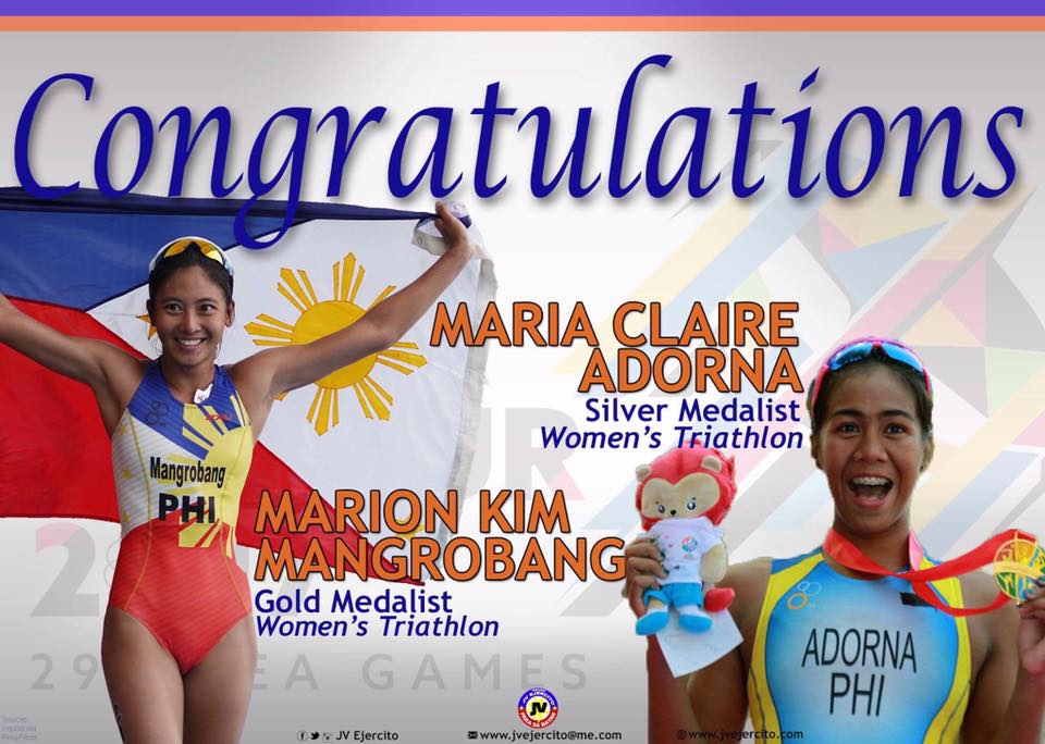 Congratulations, Marion Kim Mangrobang and Maria Claire Adorna