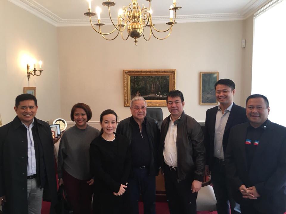 Sen. JV With His Co-Senators Visits the OFWs in London.
