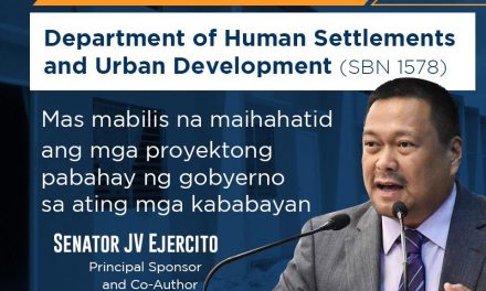 Department of Human Settlements and Urban Development Aprubado na sa Second Reading sa Senado