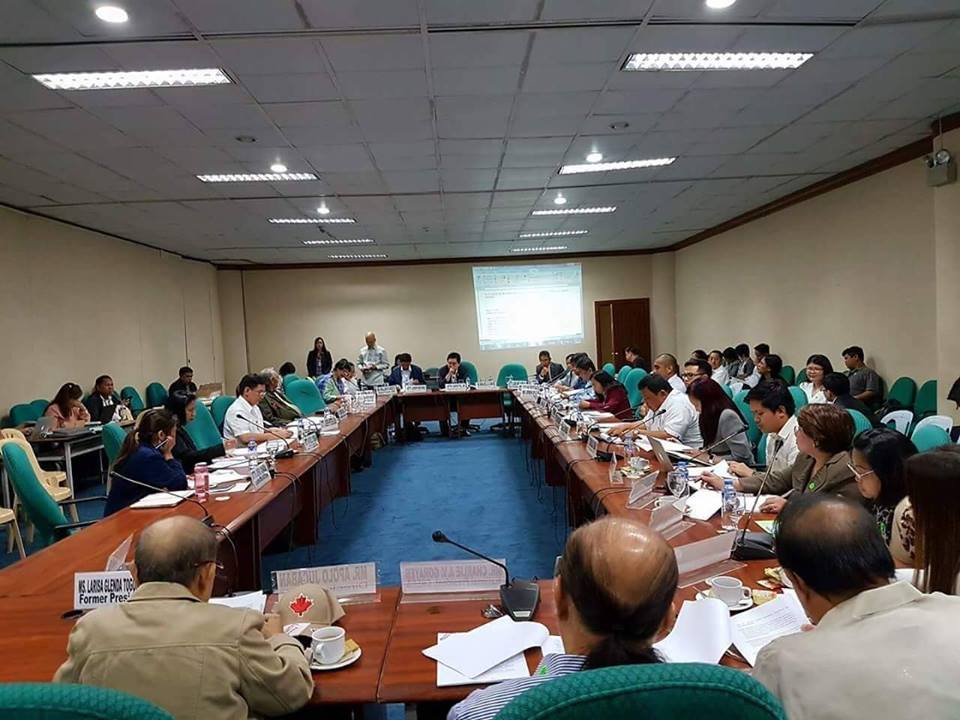 Senate Committee on Housing Busy in a TWG For The Creation of the Department of Human Settlements & Urban Development.