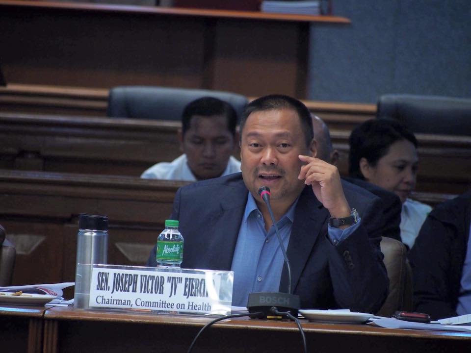 Sen. JV Joint the hearing of the Blue Ribbon and Health Committee on the controversy surrounding the Dengvaxia vaccine.