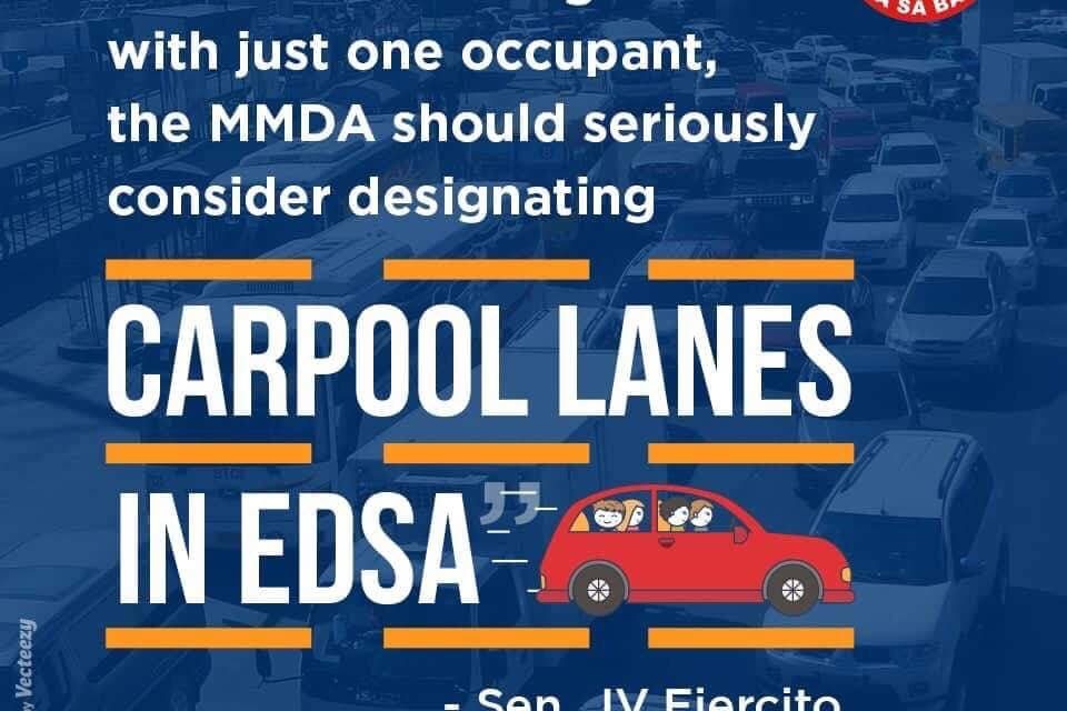 Senator JV On Carpool Lanes in EDSA